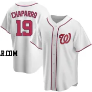 Andres Chaparro Men's Washington Nationals White Replica Home Jersey