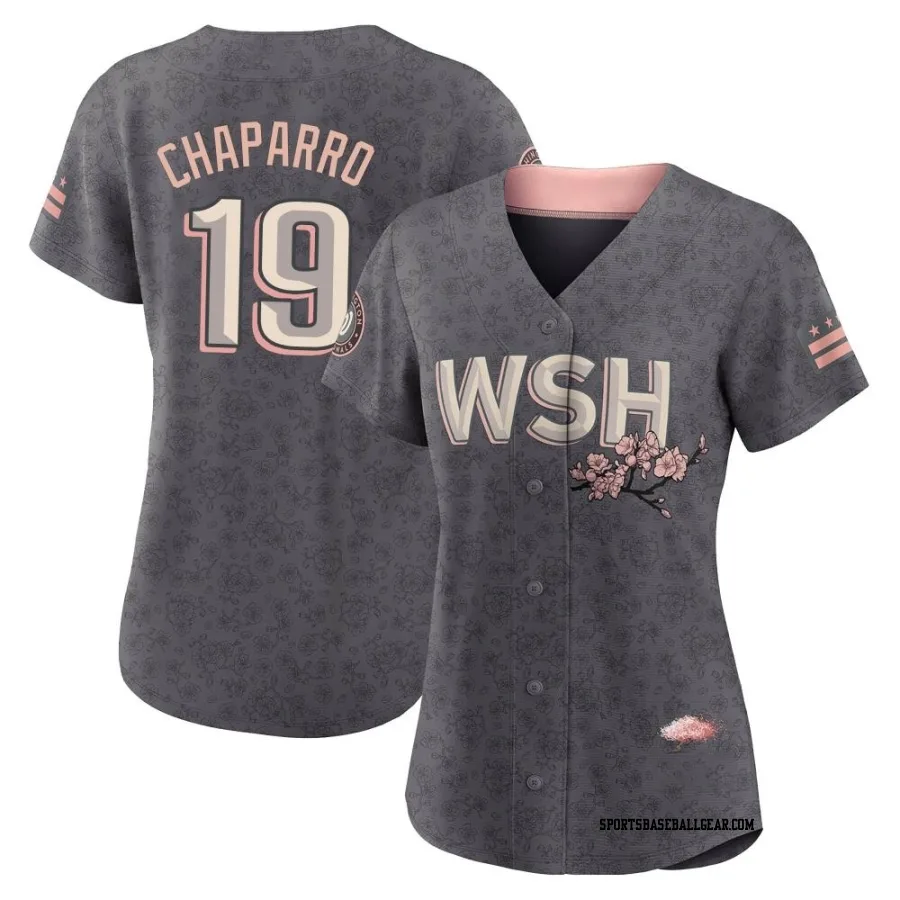 Andres Chaparro Women's Washington Nationals Gray Authentic 2022 City Connect Jersey