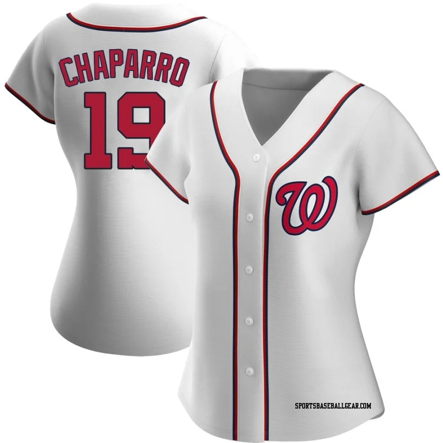 Andres Chaparro Women's Washington Nationals White Authentic Home Jersey