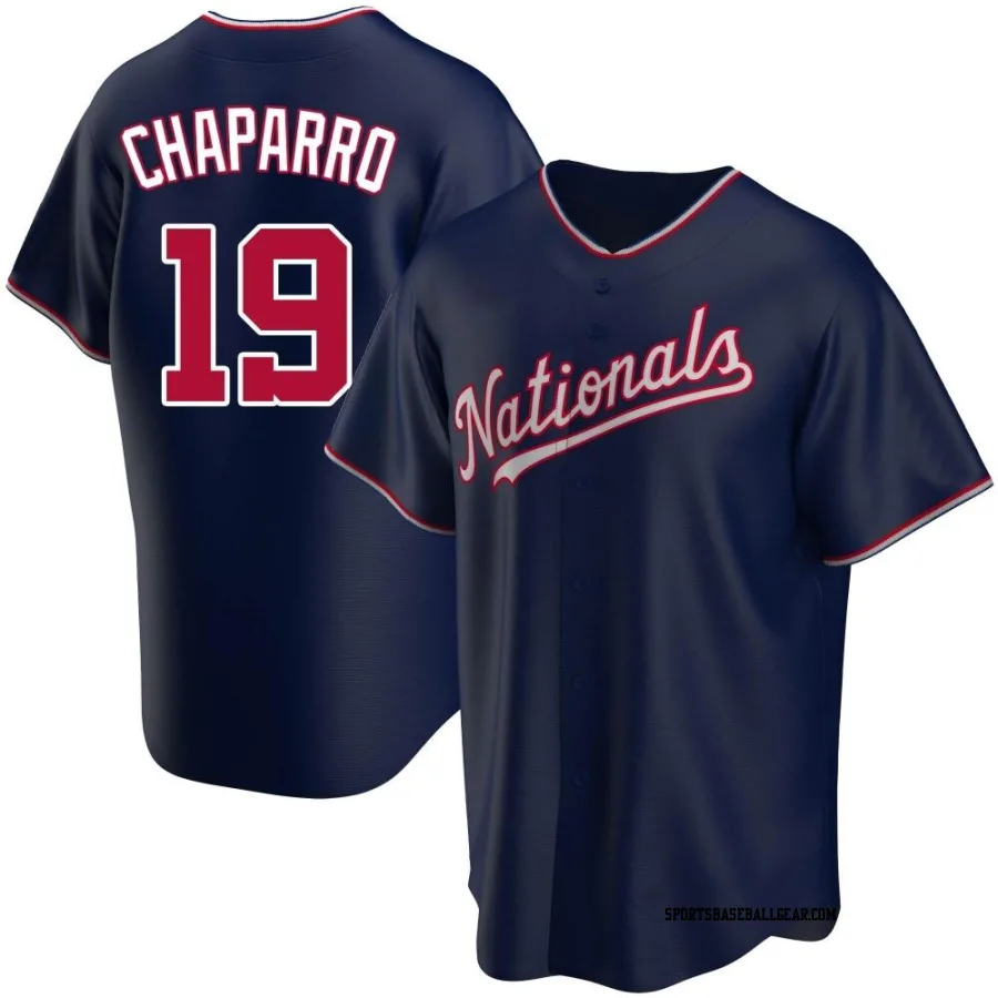 Andres Chaparro Youth Washington Nationals Navy Replica Alternate Jersey