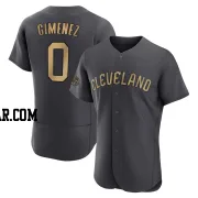 Andres Gimenez Men's Cleveland Guardians Charcoal Game Authentic 2022 All-Star Jersey