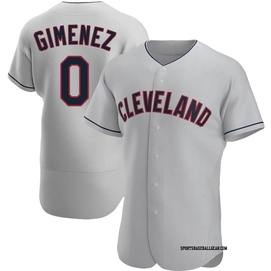 Andres Gimenez Men's Cleveland Guardians Gray Authentic Road Jersey