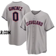 Andres Gimenez Men's Cleveland Guardians Gray Replica Road Jersey