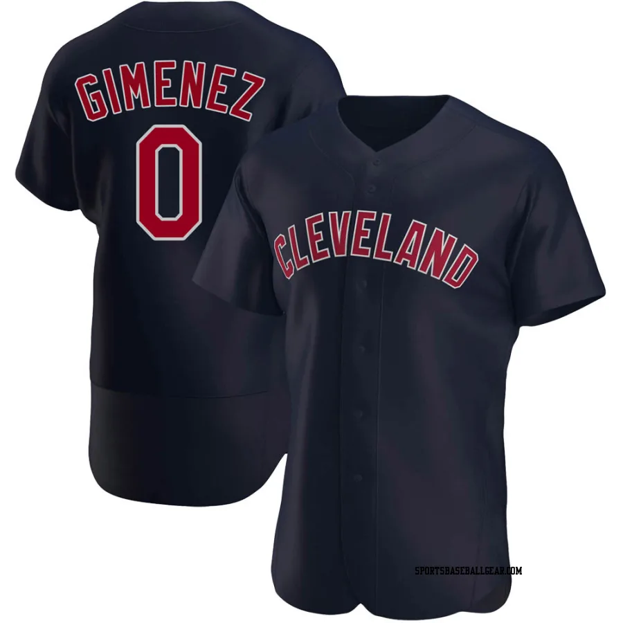 Andres Gimenez Men's Cleveland Guardians Navy Authentic Alternate Jersey