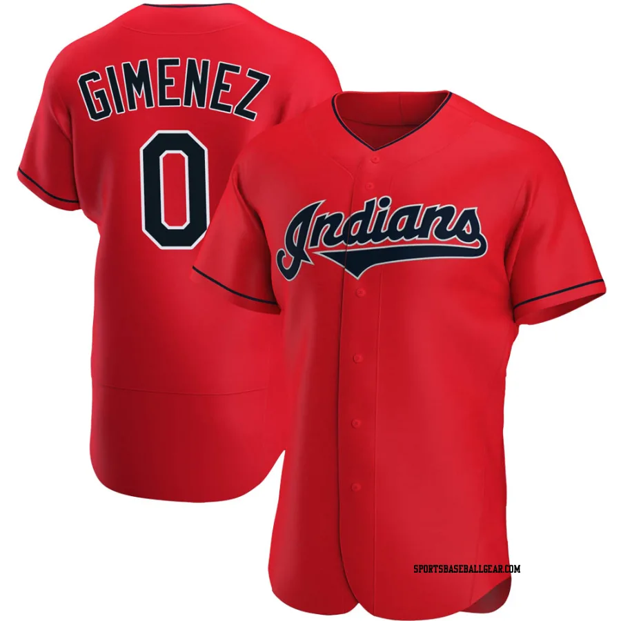 Andres Gimenez Men's Cleveland Guardians Red Authentic Alternate Jersey