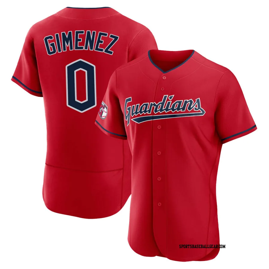 Andres Gimenez Men's Cleveland Guardians Red Authentic Alternate Jersey