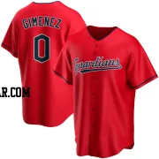 Andres Gimenez Men's Cleveland Guardians Red Replica Alternate Jersey