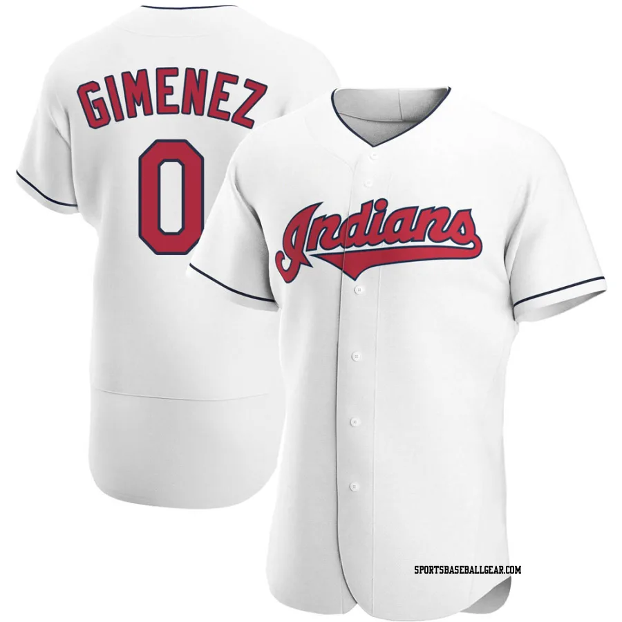 Andres Gimenez Men's Cleveland Guardians White Authentic Home Jersey