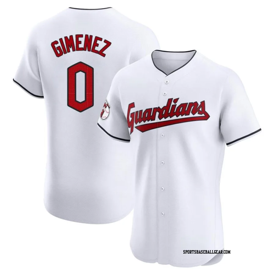 Andres Gimenez Men's Cleveland Guardians White Elite Home Jersey