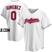 Andres Gimenez Men's Cleveland Guardians White Replica Home Jersey