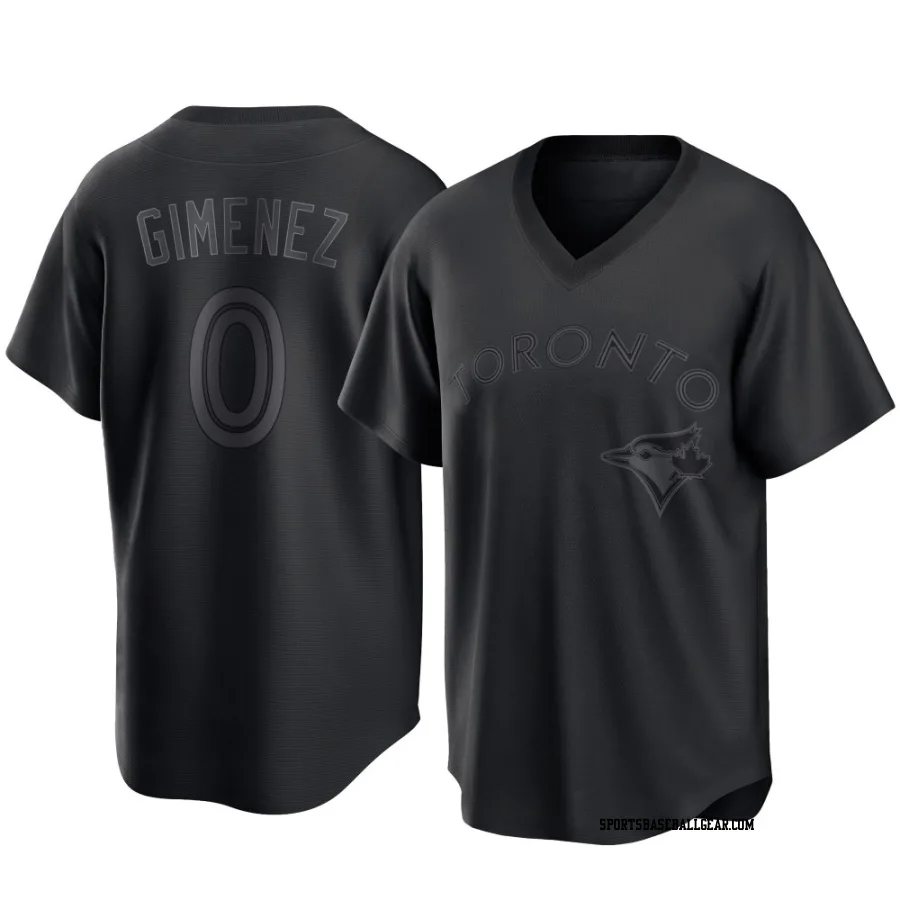 Andres Gimenez Men's Toronto Blue Jays Black Replica Pitch Fashion Jersey