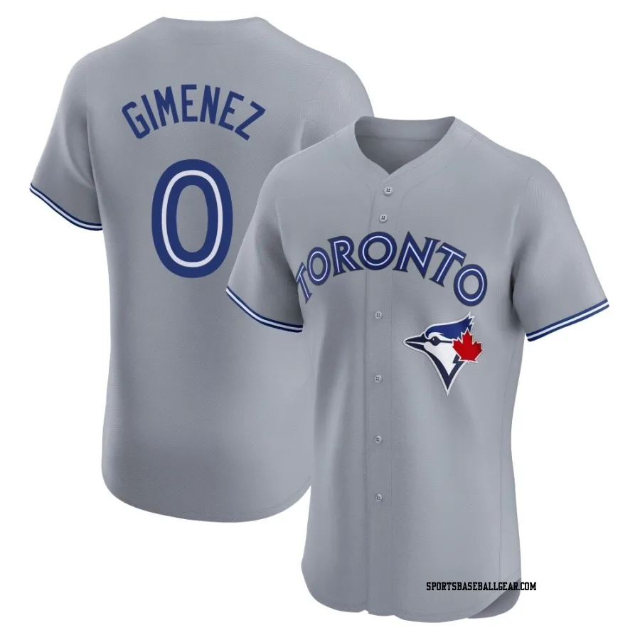 Andres Gimenez Men's Toronto Blue Jays Gray Elite Road Jersey