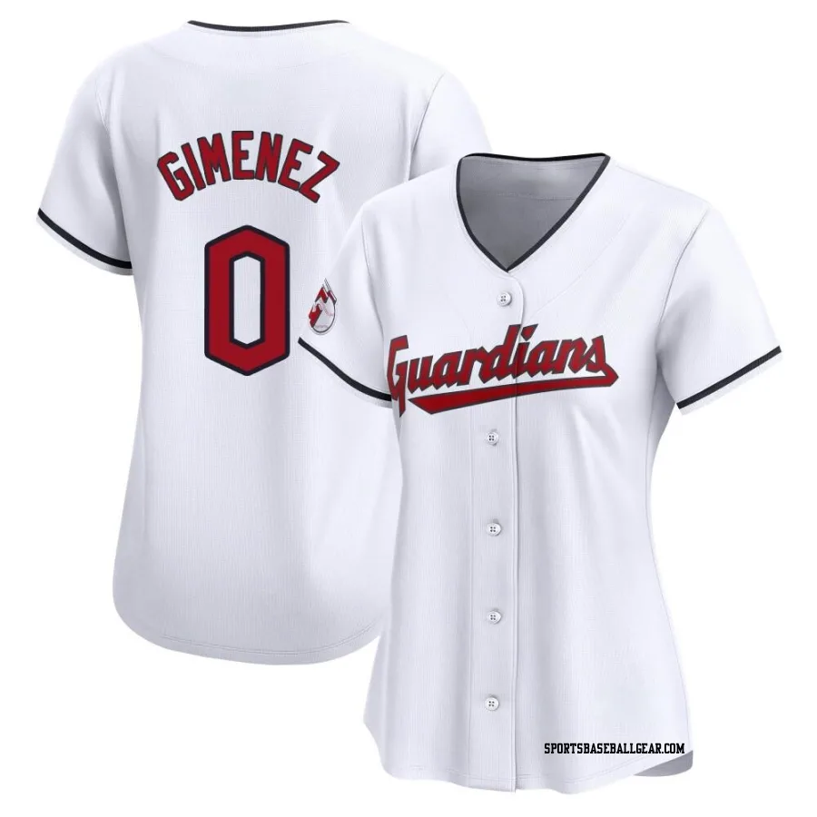 Andres Gimenez Women's Cleveland Guardians White Limited Home Jersey