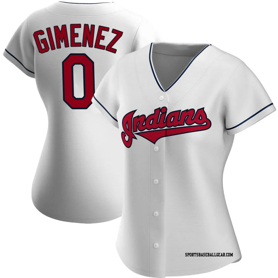 Andres Gimenez Women's Cleveland Guardians White Replica Home Jersey