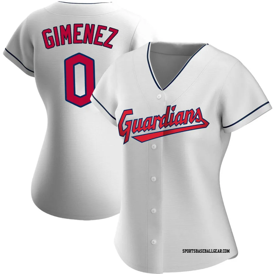 Andres Gimenez Women's Cleveland Guardians White Replica Home Jersey