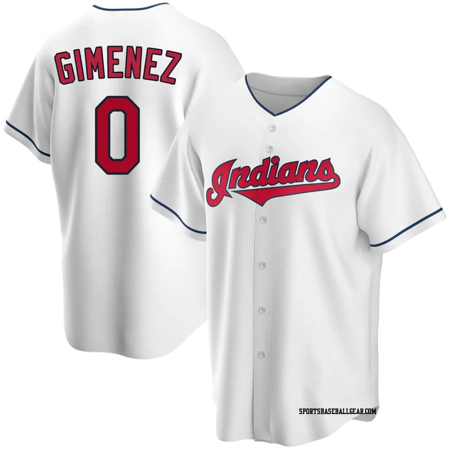 Andres Gimenez Youth Cleveland Guardians White Replica Home Jersey