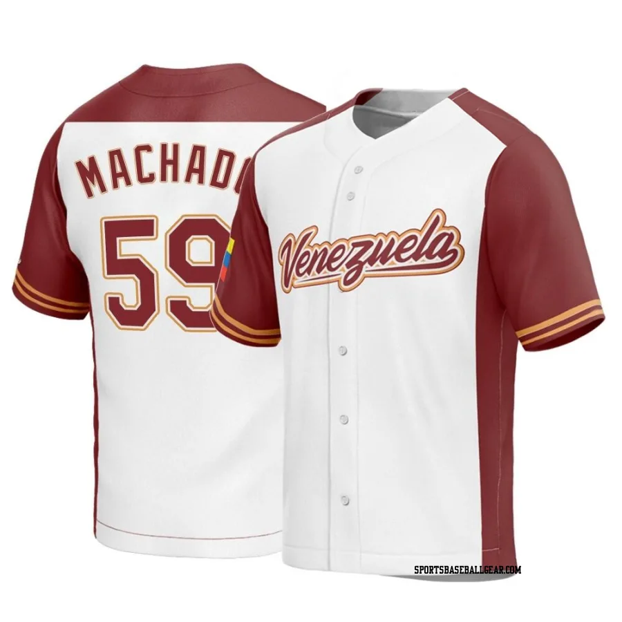 Andres Machado Men's Venezuela Baseball White Replica 2023 World Baseball Classic Jersey