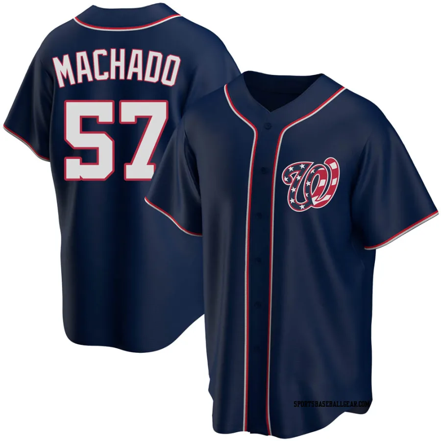 Andres Machado Men's Washington Nationals Navy Replica Alternate Team Jersey