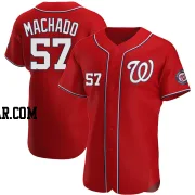 Andres Machado Men's Washington Nationals Red Authentic Alternate Jersey