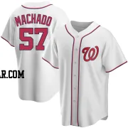 Andres Machado Men's Washington Nationals White Replica Home Jersey