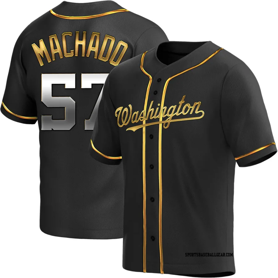 Andres Machado Youth Washington Nationals Black Golden Replica Alternate Jersey