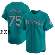 Andres Munoz Men's Seattle Mariners Aqua Limited Alternate Jersey