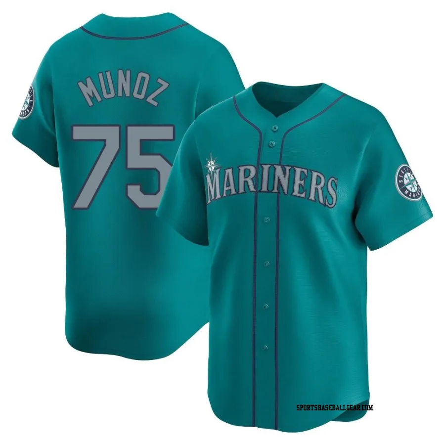 Andres Munoz Men's Seattle Mariners Aqua Limited Alternate Jersey