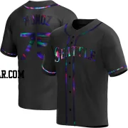 Andres Munoz Men's Seattle Mariners Black Holographic Replica Alternate Jersey