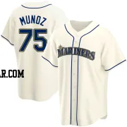 Andres Munoz Men's Seattle Mariners Cream Replica Alternate Jersey