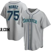 Andres Munoz Men's Seattle Mariners Gray Replica Road Jersey