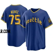 Andres Munoz Men's Seattle Mariners Royal Replica 2023 City Connect Jersey