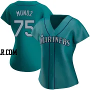 Andres Munoz Women's Seattle Mariners Aqua Authentic Alternate Jersey