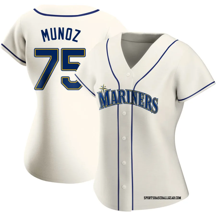 Andres Munoz Women's Seattle Mariners Cream Authentic Alternate Jersey