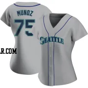 Andres Munoz Women's Seattle Mariners Gray Authentic Road Jersey