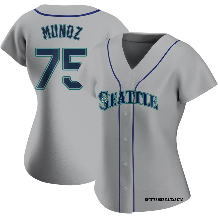 Andres Munoz Women's Seattle Mariners Gray Replica Road Jersey