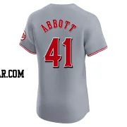 Andrew Abbott Men's Cincinnati Reds Gray Elite Road Jersey