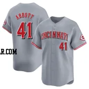 Andrew Abbott Men's Cincinnati Reds Gray Limited Away Jersey