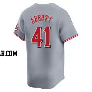 Andrew Abbott Men's Cincinnati Reds Gray Limited Away Jersey