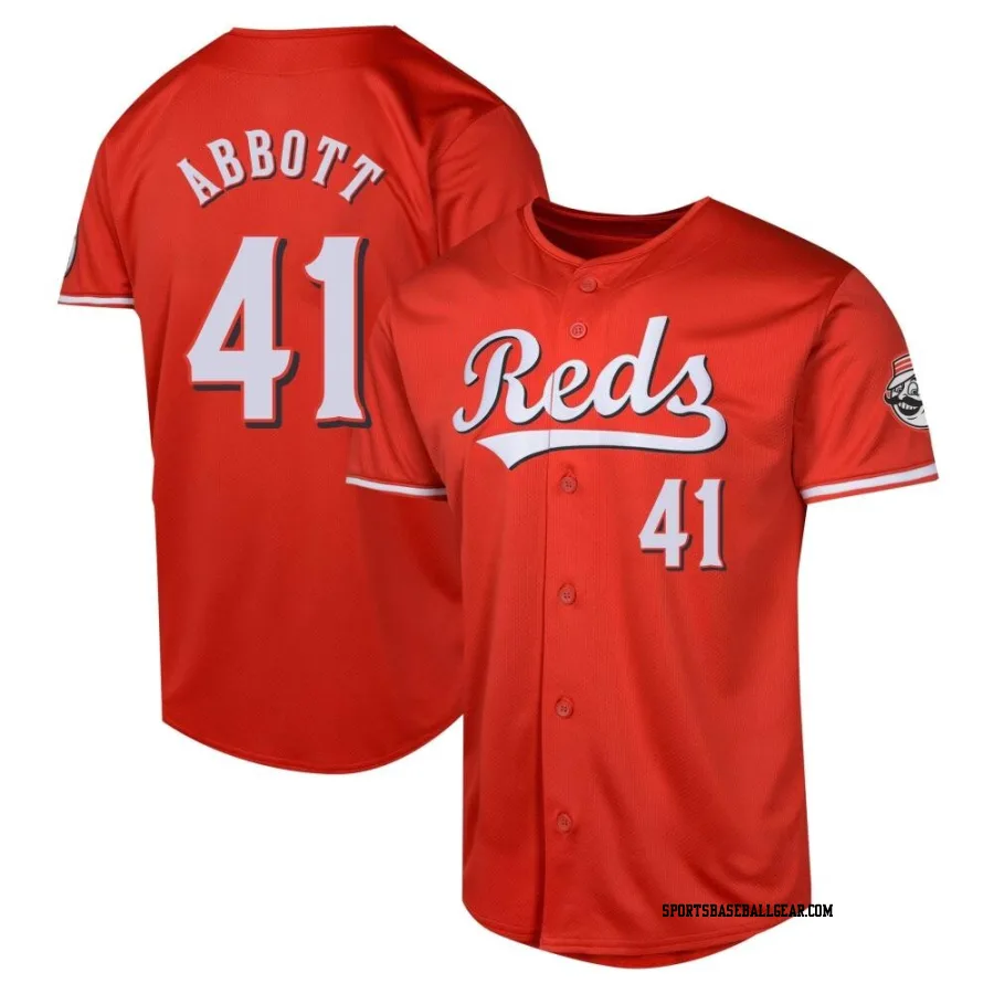 Andrew Abbott Youth Cincinnati Reds Red Limited Alternate Jersey