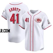 Andrew Abbott Youth Cincinnati Reds White Limited Home Jersey