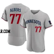 Andrew Albers Men's Minnesota Twins Gray Authentic Road Jersey