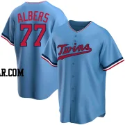 Andrew Albers Men's Minnesota Twins Light Blue Replica Alternate Jersey