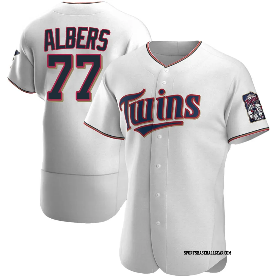 Andrew Albers Men's Minnesota Twins White Authentic Home Jersey