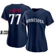 Andrew Albers Women's Minnesota Twins Navy Authentic Alternate Jersey