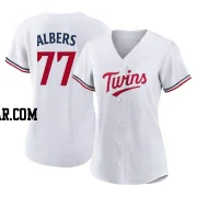 Andrew Albers Women's Minnesota Twins White Authentic Home Jersey