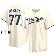 Andrew Albers Youth Minnesota Twins Cream Replica Alternate Jersey