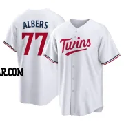 Andrew Albers Youth Minnesota Twins White Replica Home Jersey