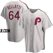 Andrew Bellatti Men's Philadelphia Phillies White Replica Home Cooperstown Collection Jersey