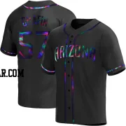 Andrew Chafin Men's Arizona Diamondbacks Black Holographic Replica Alternate Jersey