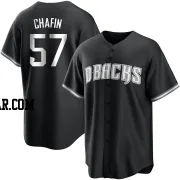 Andrew Chafin Men's Arizona Diamondbacks Black/White Replica Jersey